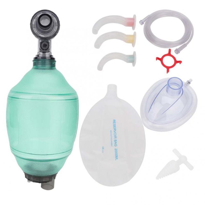 Kit de réanimation manuelle pour adultes, sac d'ambu en PVC, Tube à oxygène, trousse d'outils de premiers secours: B