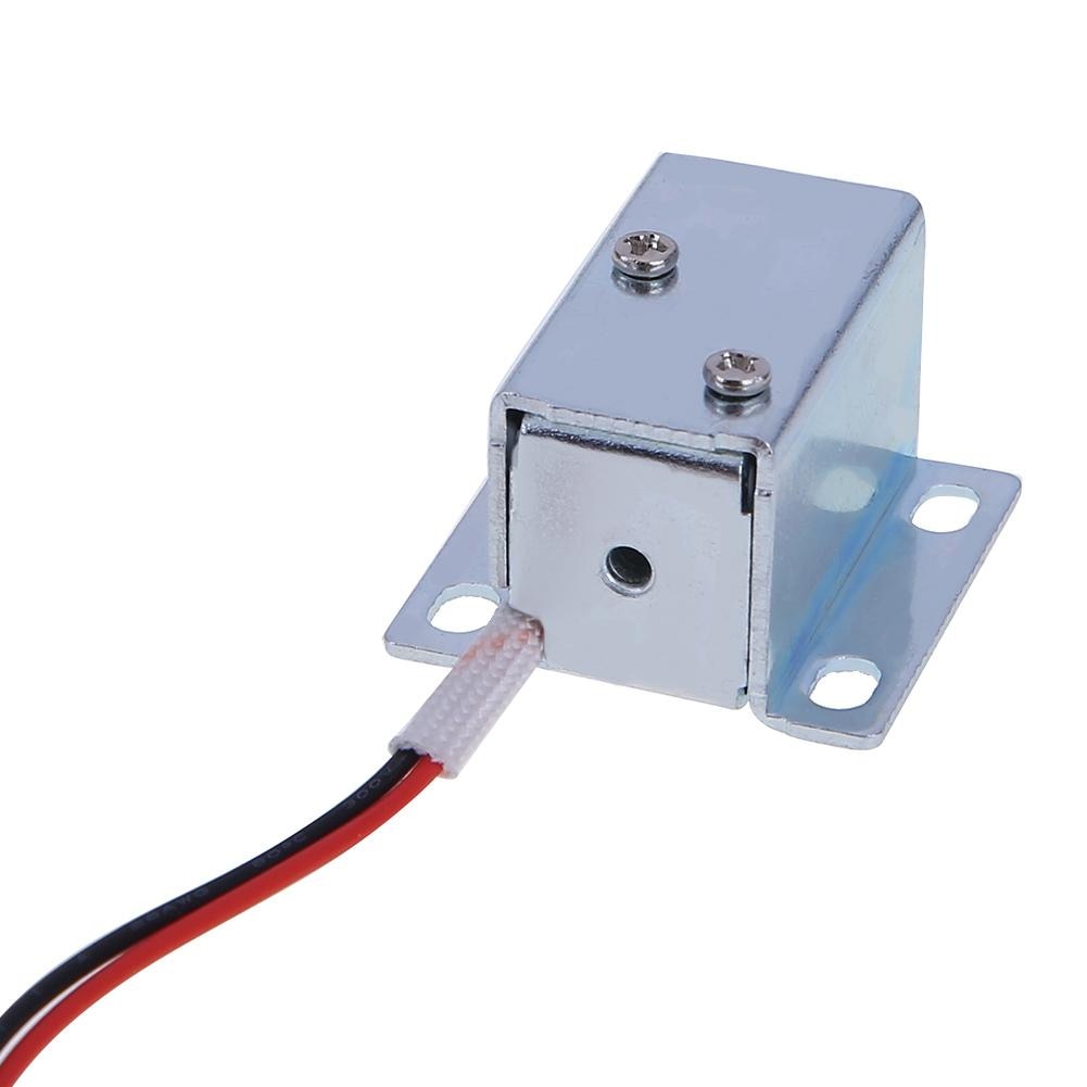 Mini cerradura de solenoide pequeña de 6/12V CC, cerradura de cajón de gabinete de Control eléctrico electromagnético, bloqueo automático inteligente, mejora del hogar