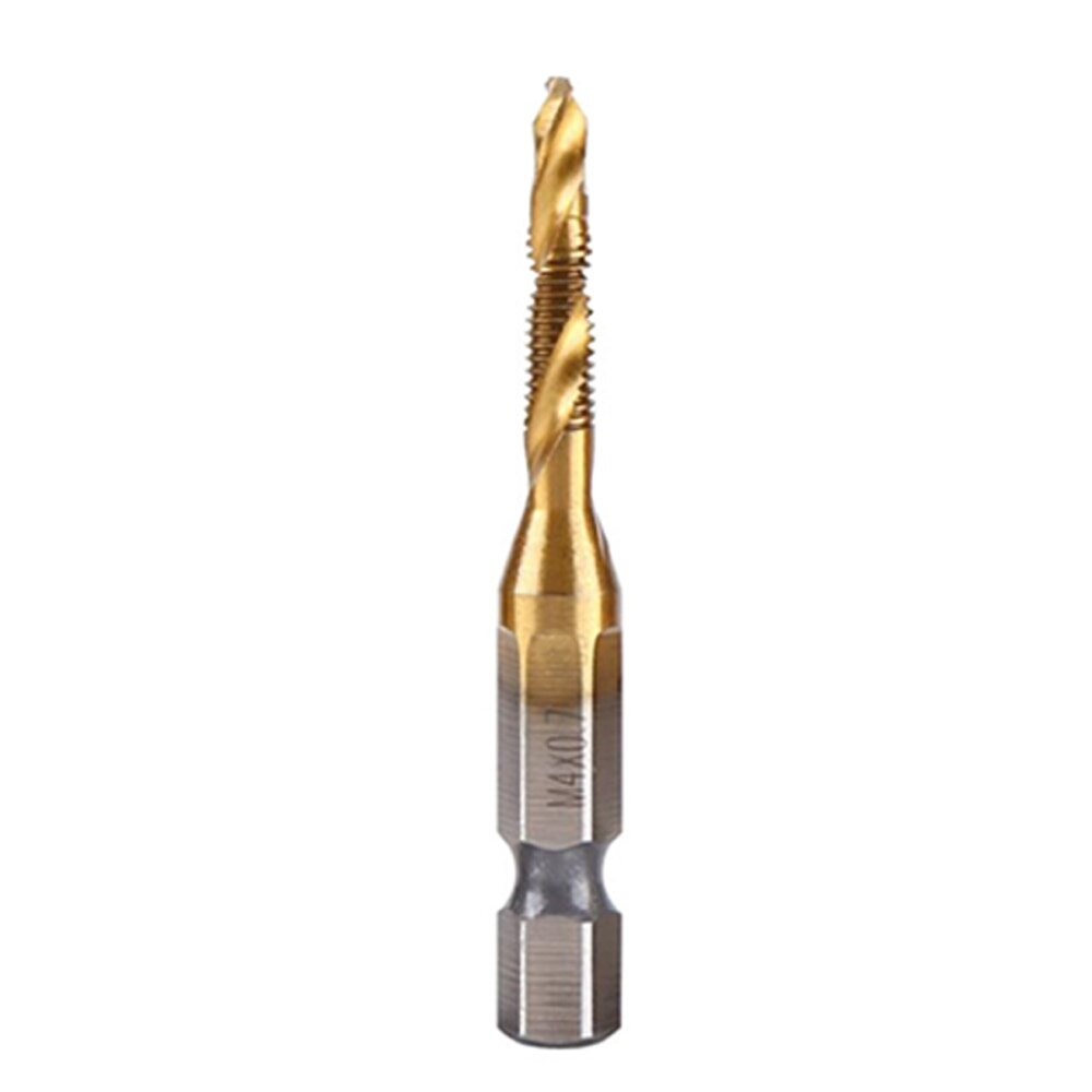 1pc Thread M3 M4 M5 M6 M8 M10 Screw Tap Drill Bits Hss Taps Countersink Deburr Metric High Speed Steel 1/4 IN Quick Change Hex: Copper  M4x0.7