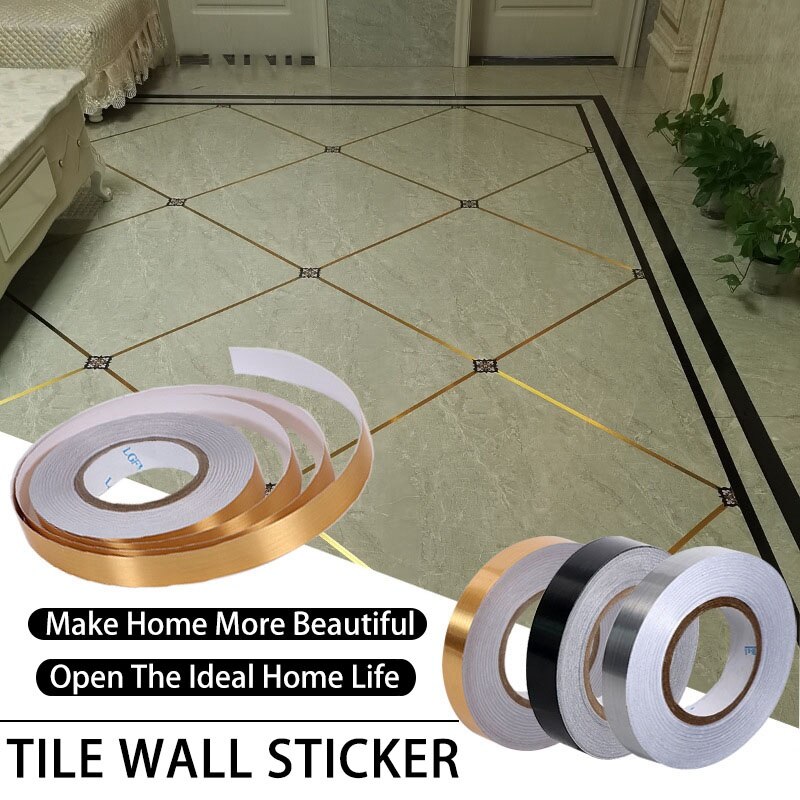 50M/Roll Ceramic Tile Mildewproof Gap Tape Kitchen Self Adhesive Waterproof Tapes for Decor Corner Side Edges Strip Stickers