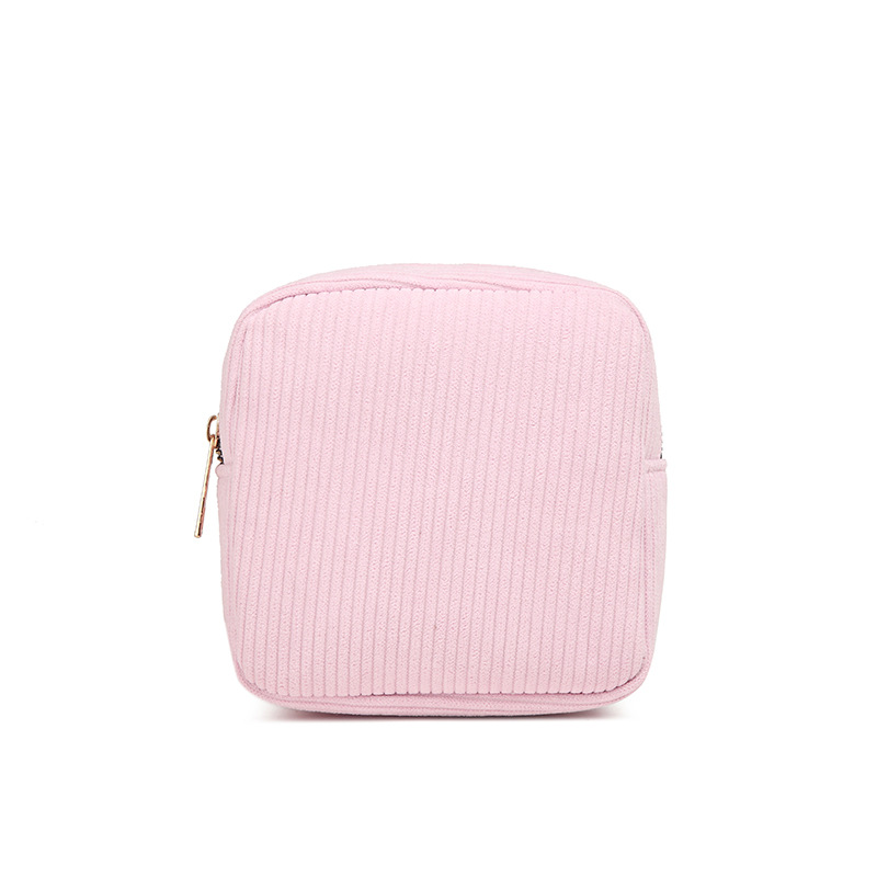 Ins Plush Mini Cosmetic Storage Pouch Women Portable Makeup Lipstick Sanitary Napkins Travel Organizer Bags Small Bag: Pink