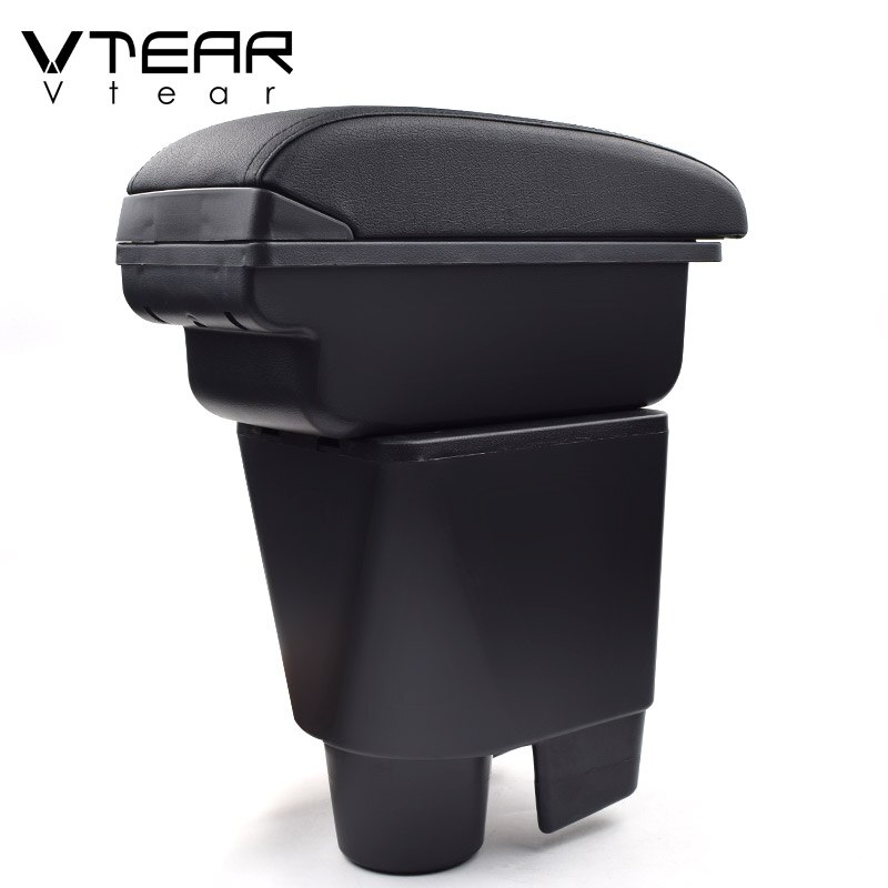 Vtear para Toyota Etios liva Reposabrazos de coche Reposabrazos de cuero estilismo caja de almacenamiento accesorios de consola central decoración interior auto