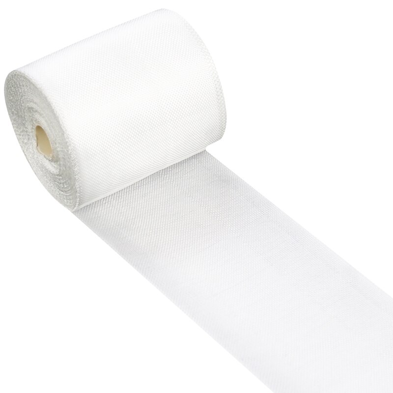 1Roll Wit Glasvezel Doek Tape E-Glasvezel Platbinding Hoge Temperatuur Weerstand Hoge Sterkte
