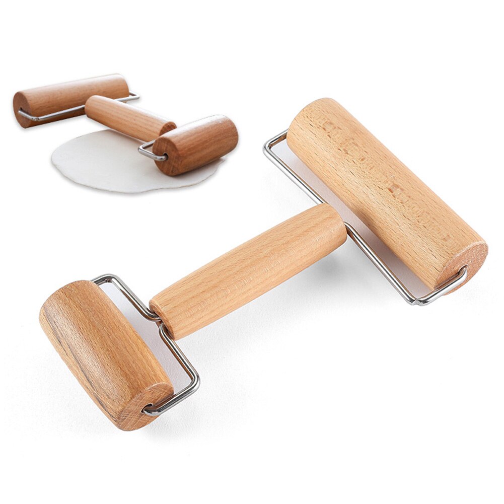 Double-end Wooden Rolling Pin Multifunctional Flour Stick Wonton Noodle Roller Manual Push Dough Roller Cookie Pizza Bakeware