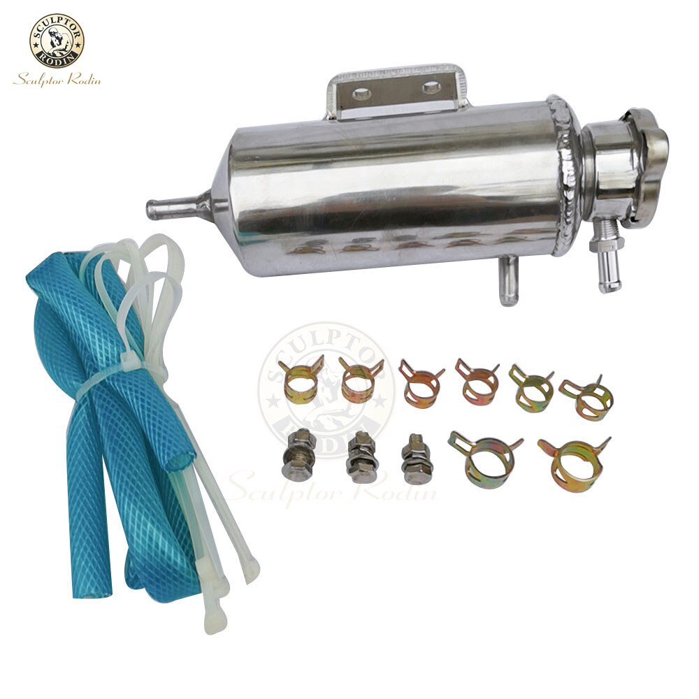 Universal 350mL Oil Catch Can Tank Car Radiator Water Coolant Tank Aluminum Catch Bottle Overflow Reservoir