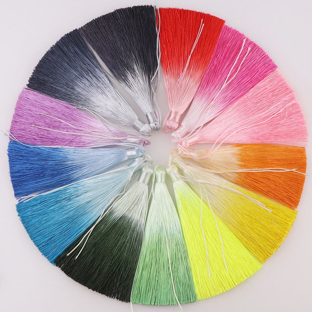 gradient farge stor størrelse skumring 2 stk/sett myk polyester silke skumring med skrog kvinner gjør-det-selv øredobber smykketilbehør
