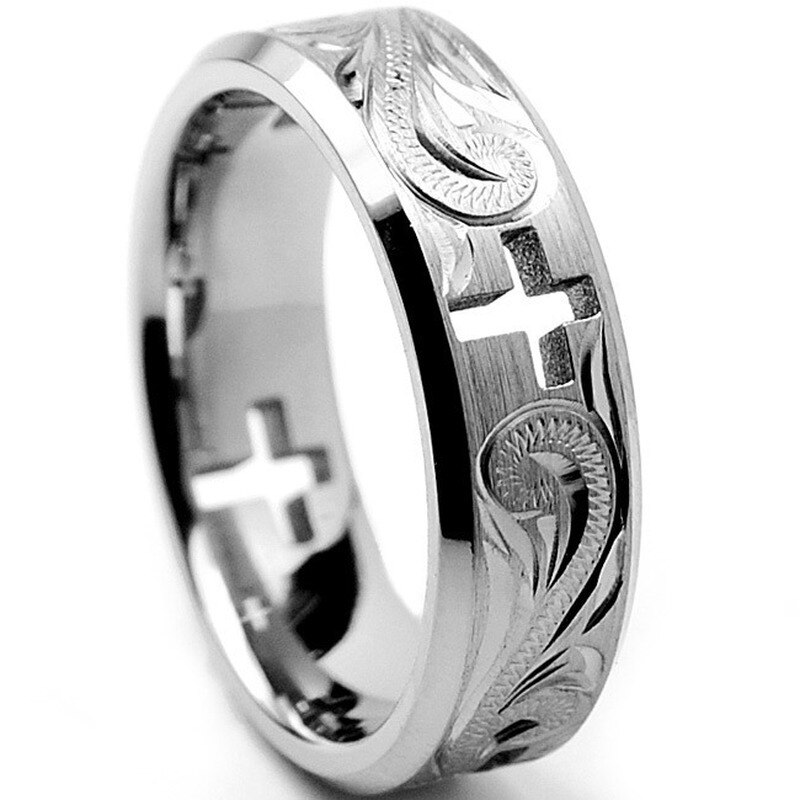 Anelli per occhi di demone Punk Vintage per donna uomo anello di personalità Hip-Hop retrò anello a vita bassa inciso accessori per anelli a croce cava
