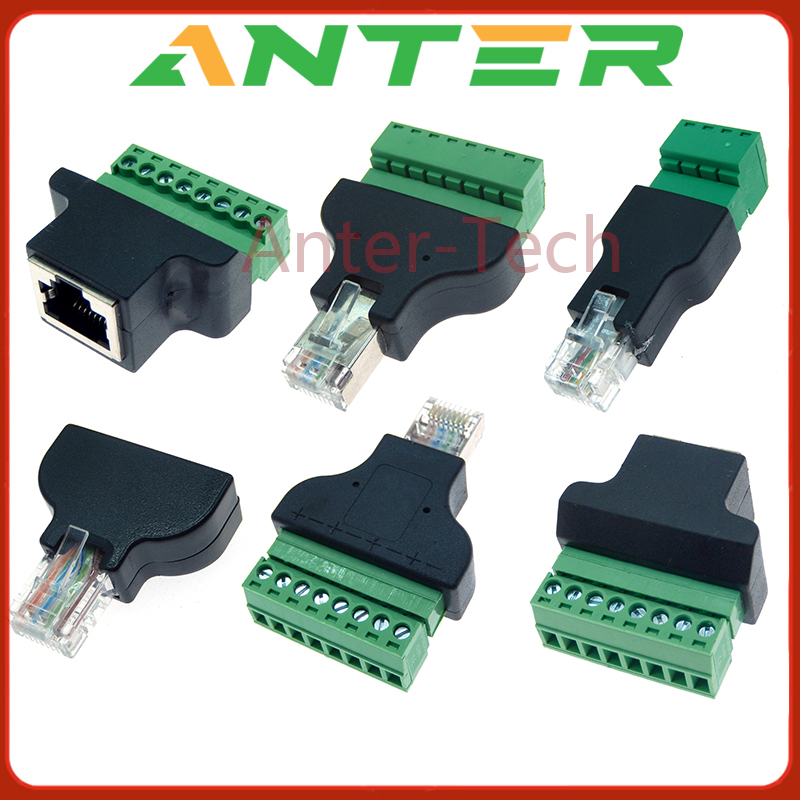 1pcs RJ45 To Screw Terminal Adaptor RJ45 Male/Female To 8 Pin Connector RJ45 Splitter For CCTV DVR CCTV Accessories