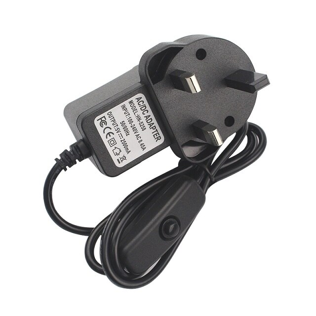 5V 2,5 EINE Raspberry Pi 3 Netzteil Ladegerät AC Adapter Mini Micro Kabel mit AUF/OFF Schalter für Raspberry Pi 3 Modell B Plus Pi 3B: UK
