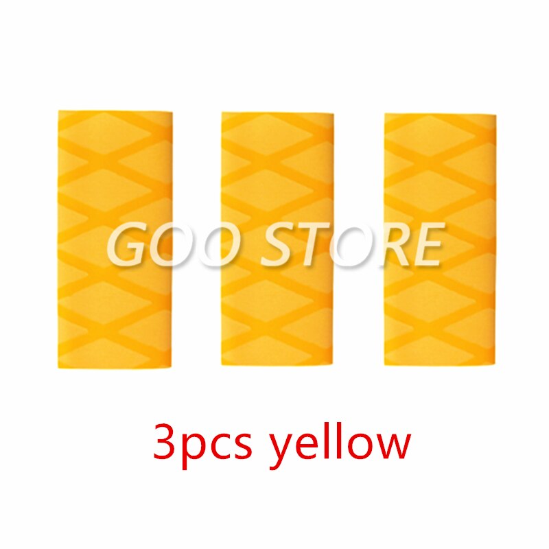 Raquetas de tenis de mesa, cinta con mango de sobregrip, Material Termocontraíble, juego de Ping Pong, empuñaduras de murciélago, accesorios de banda para el sudor, 3 piezas: 3pcs yellow