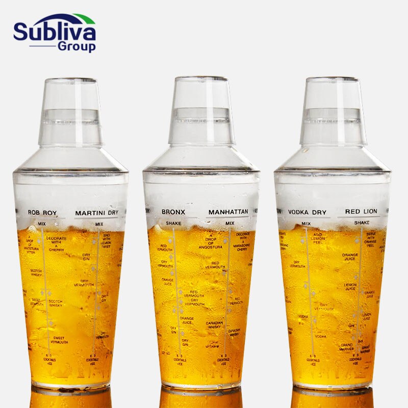 Kunststoff Martini Cocktail Shaker 700ml Wein Getränke Rührgerät Wein Shaker Getränk Rührgerät Barware Haushalt Bar werkzeuge