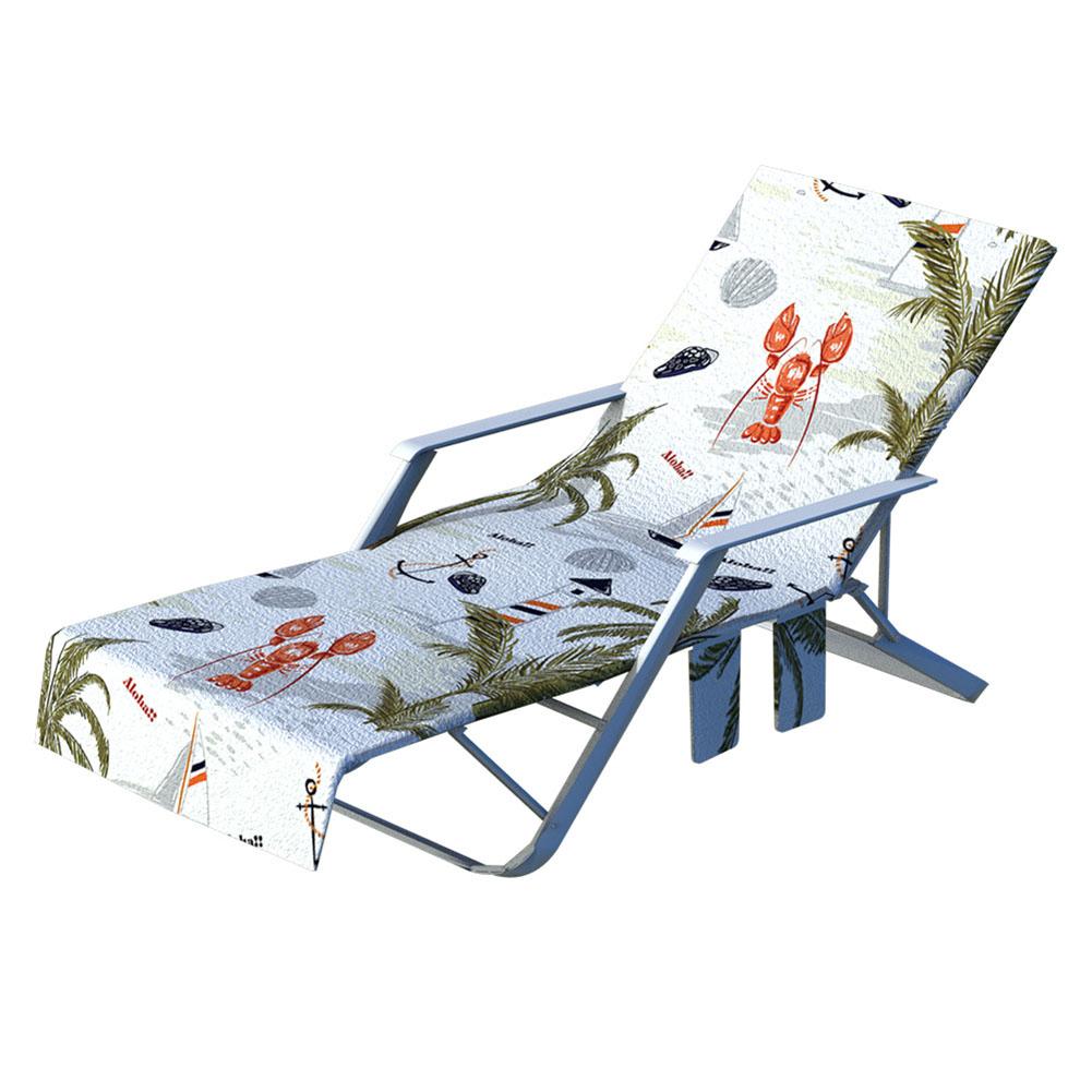 Multi-Functional Lazy Lounger Beach Towel Lazy Beach Lounge Chair Cover Towel Bag Sun Lounger Mate Garden