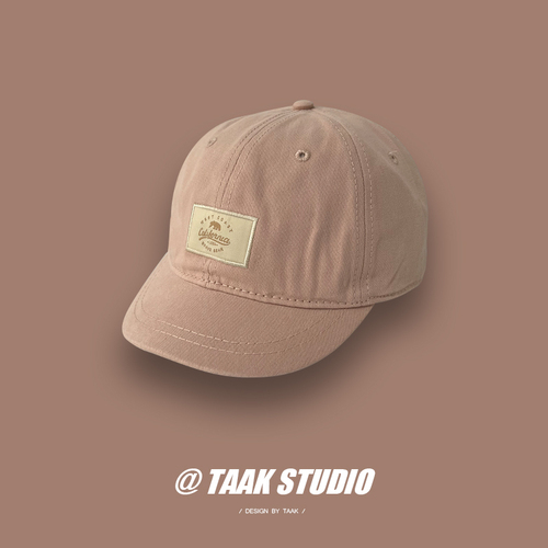 Gorra de béisbol de ala corta para mujer, gorra con visera de ala corta con herramientas Ins de minororía japonesa de verano, para hombre: Rosa