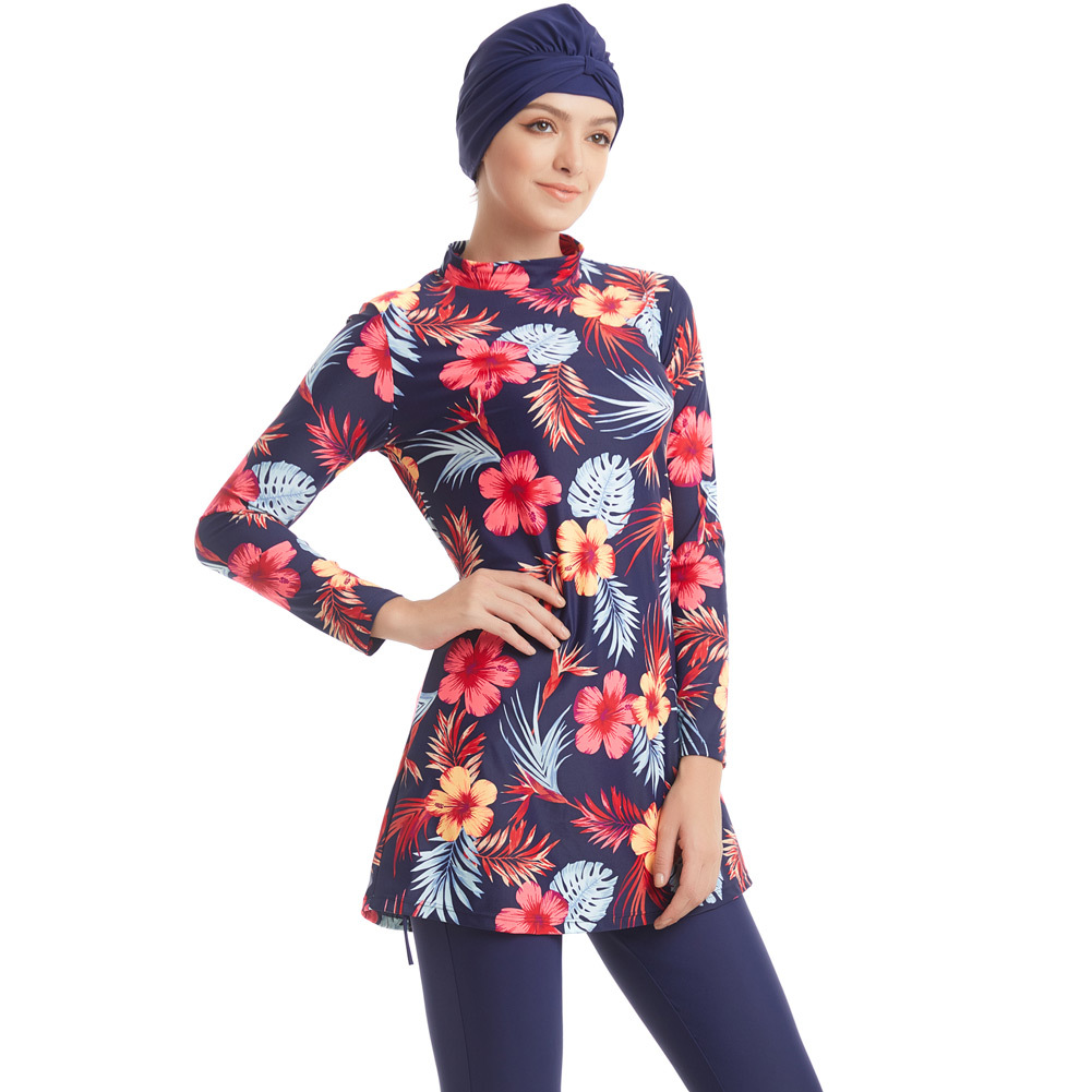 Bañador musulmán para mujer, traje de baño, ropa de playa conservadora: M