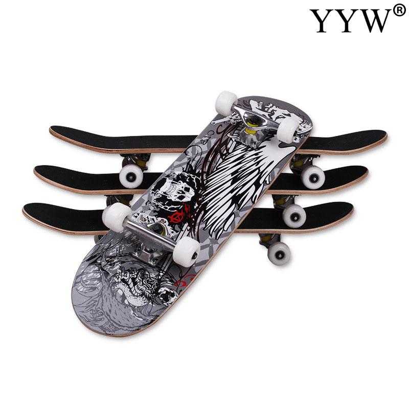 80x20cm Double Kicktail ABEC-7 99A PU Cruiser Rocker Maple 4 Wheel Teenager Adult Sidewalk Skating Street Skate Board Skateboard: A6