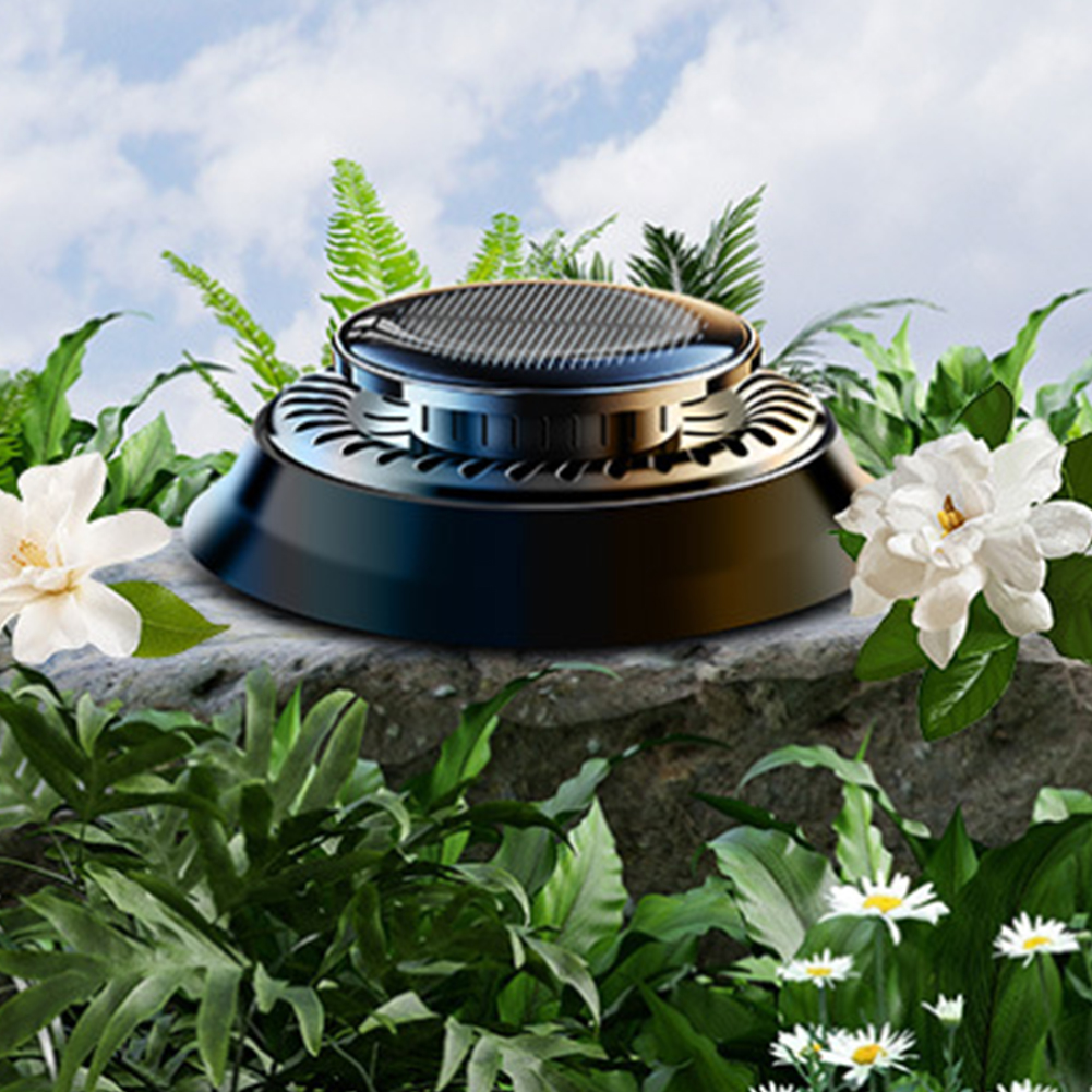 Zonne-auto luchtverfrisser Langdurige roterende auto Aromatherapie Auto etherische oliën Diffusers Ontgeurende interieuraccessoires