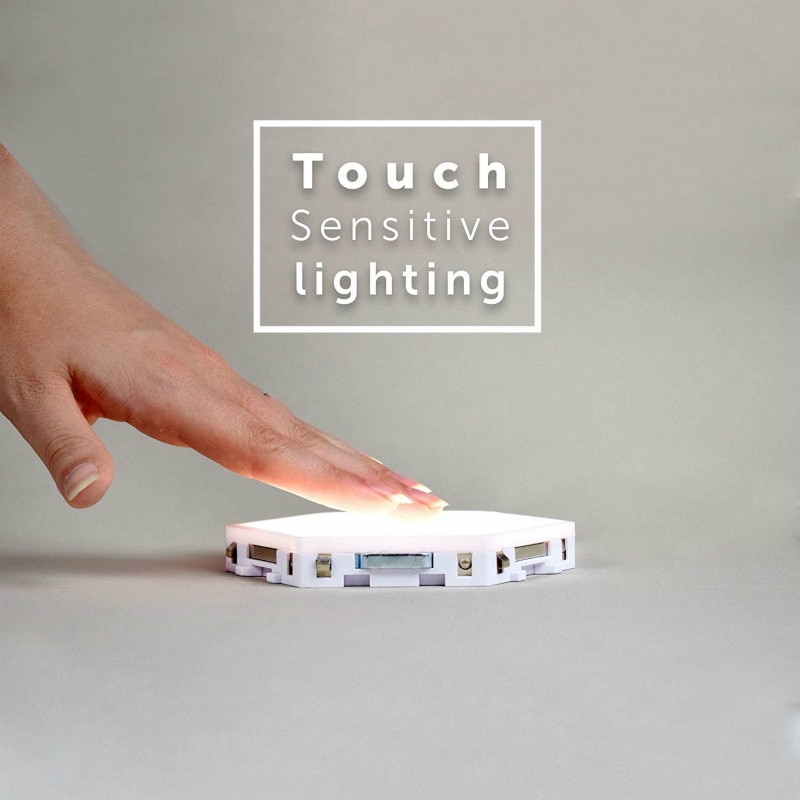 Luz cuántica con Sensor táctil, luces LED de noche, luz hexagonal, lámpara de muro táctil Modular magnética, decoración creativa para el hogar, lámpara de noche de Color