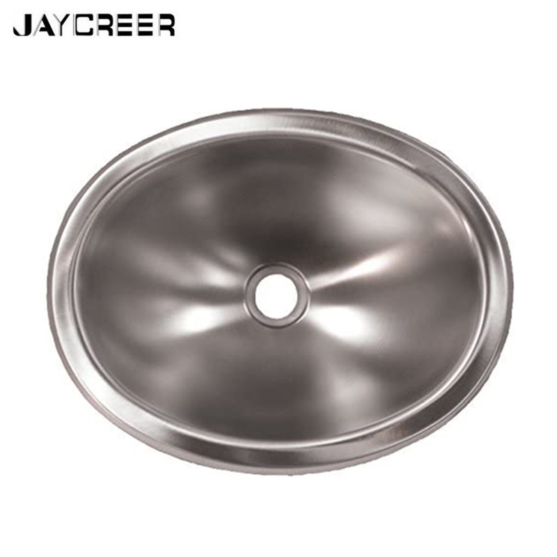 JayCreer Stainless Steel Oval Sink Stainless Steel Round Sink Stainless Steel Rectangle Sink Not Include Drain