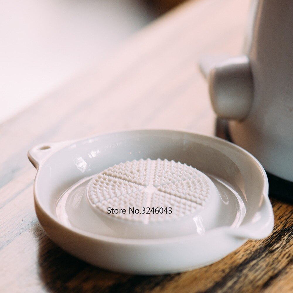 Ceramiczny imbir czosnek Wasabi tarka kruszony wyciskacz robić czosnku urządzenie naczynie na sos sojowy robić Sushi sashimi dziecko żywienie uzupełniające narzędzia