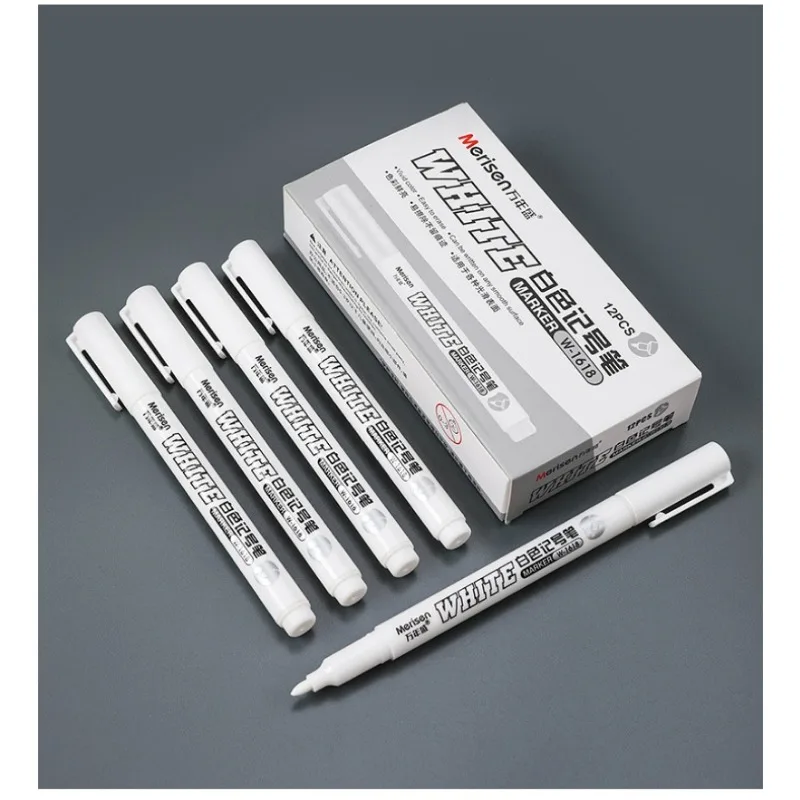 1/3/5 PCS White Marker Pen Alcohol Paint Oily Waterproof Tire Painting Graffiti Pens Permanent Gel Pen Art School Supplies