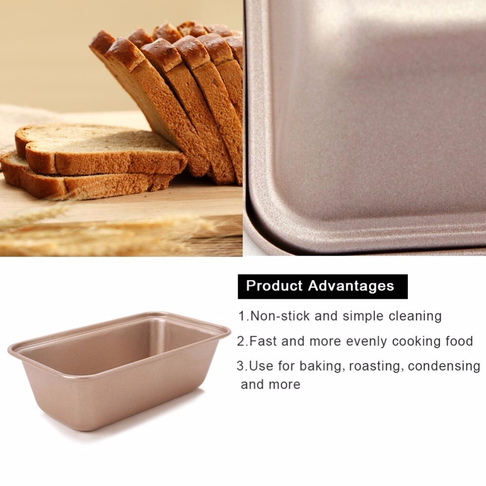 4PC Mini Loaf Non-stick French Bread oven baking Stainless Steel tin tray Pan Cheesecake Mold Cake Mould baguette ramekin
