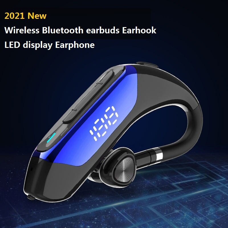 Bluetooth Headset 5.0 Oortelefoon Handsfree Hoofdtelefoon Led Display 9D Stereo Oordopjes Oortelefoon Voor Iphone Xiaomi