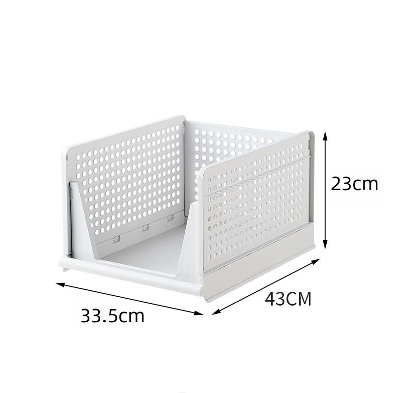Caja de almacenamiento plegable para armario, organizador de cajones de plástico, cestas de estantes apilables, armario de tela, divisores extraíbles para el hogar y la Oficina, 4 Uds.: YELLOW