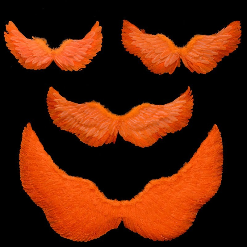 glühen hell hoch Gelb Orange Prinzessin Engel FederflüGel Leuchtende Kostümich Requisiten Party Mädchen Geburtstagsgeschenk Hochzeit Festival