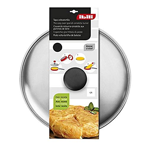 Ibili 715826-26 Cms Flip Top, Roestvrij Staal, Om De Aardappel Tortilla, Spaanse Tortilla
