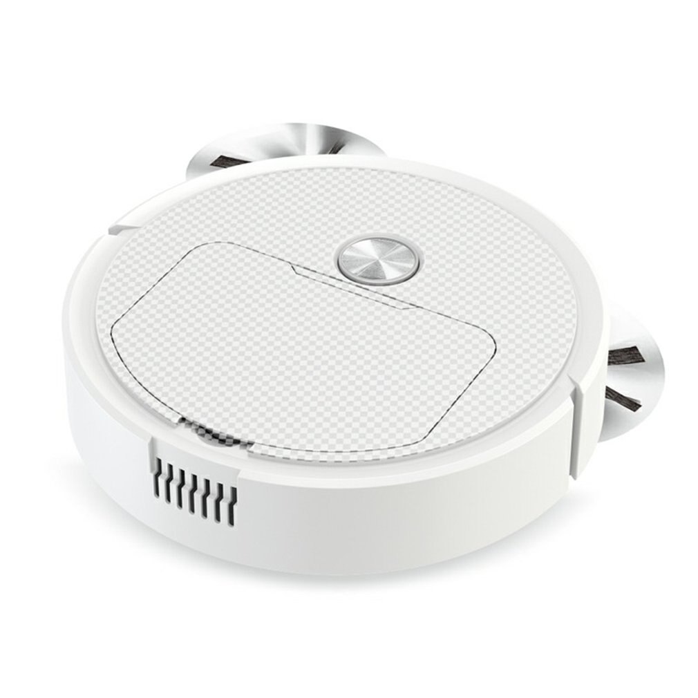 Automatic Smart Robot Vacuum Cleaner Small Vacuum Cleaners Sweeping Robot Floor Dirt Auto Home USB Rechargeable Cleaning Machine: white