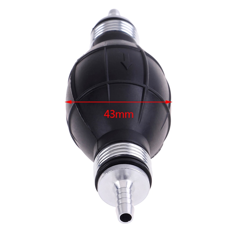 1Pc 6Mm Rubber En Aluminium Brandstof Line Pomp Primer Lamp Hand Primer Gas Benzine Pompen