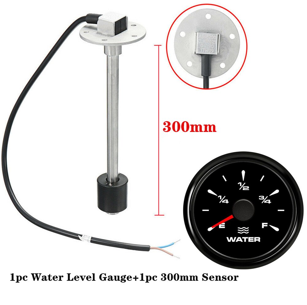 1Set Auto 52mm Wasserstand Messgeräte 0-190ohm 240-30ohm Wasser Ebene Sensoren 100 150 200 250 300 350 450mm Absender für Auto Boot
