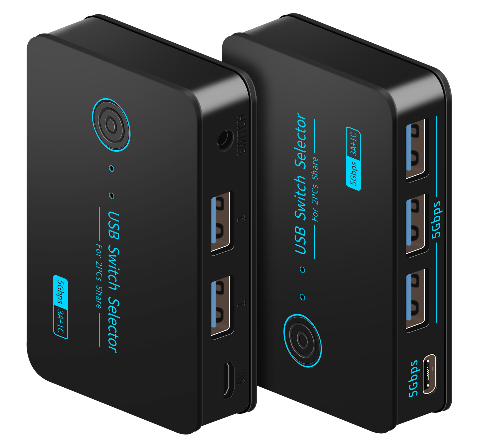 USB3.0 KVM Switch Hotkey Switcher for PC Keyboard Mouse Printer 2 PCs Sharing 4 Devices USB Switch Shared Controller Adapter Hub