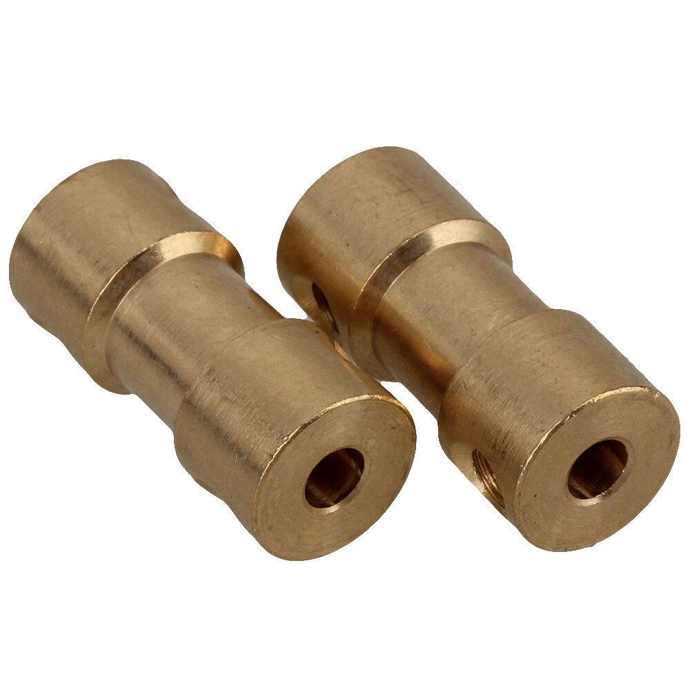2pcs 3.17 x 2.3mm Copper Shaft Motor Flexible Coupling Coupler Connection Golden
