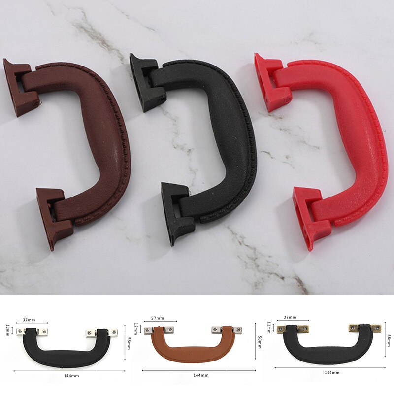 1PC Arch Box Handle Tool Handle Retro Plastic Suitcase Holder Furniture Hardware Antique Leather Case Handle Accessories
