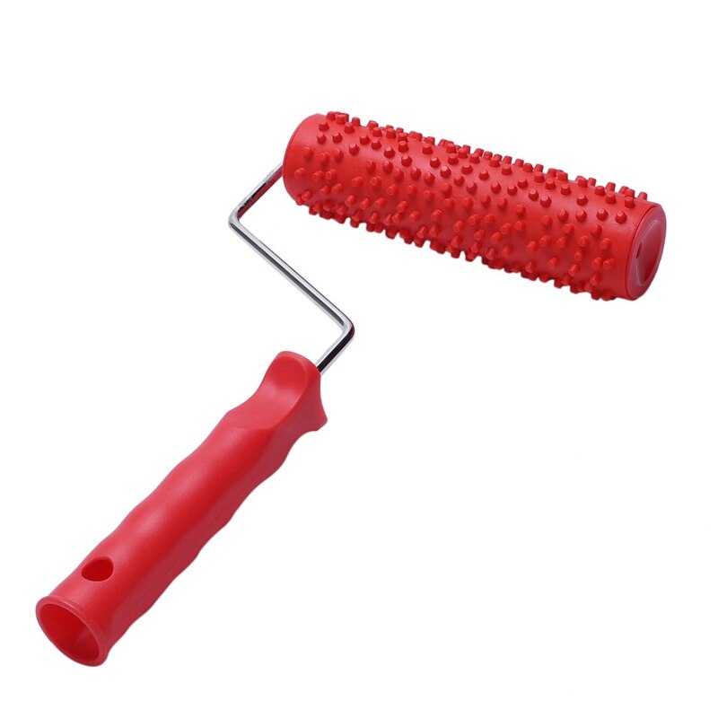 Rouleau de peinture de goutte de pluie en relief de 7 pouces avec poignée en plastique pour la décoration murale