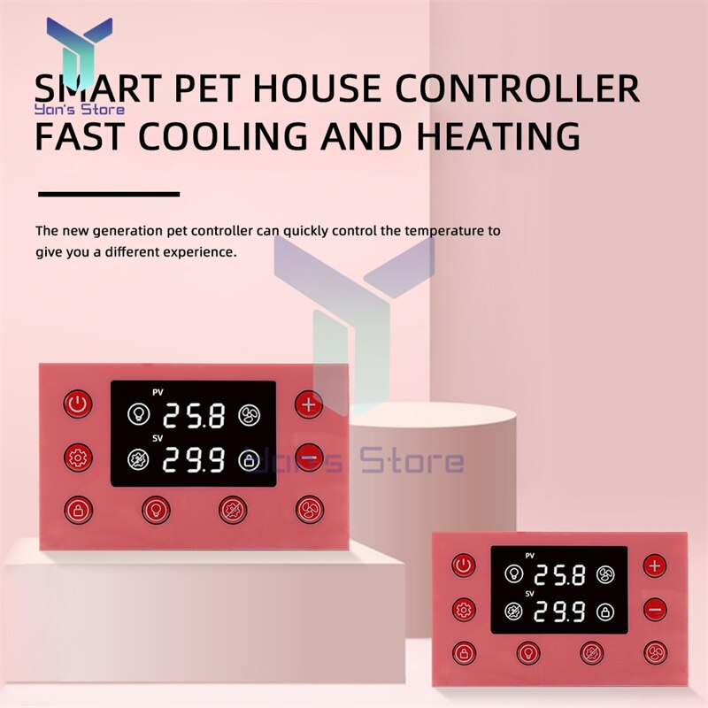 AC 220V Smart Pet House Controller Intelligent Thermostat Temperature Control Lighting Sterilization Ventilation Child Lock