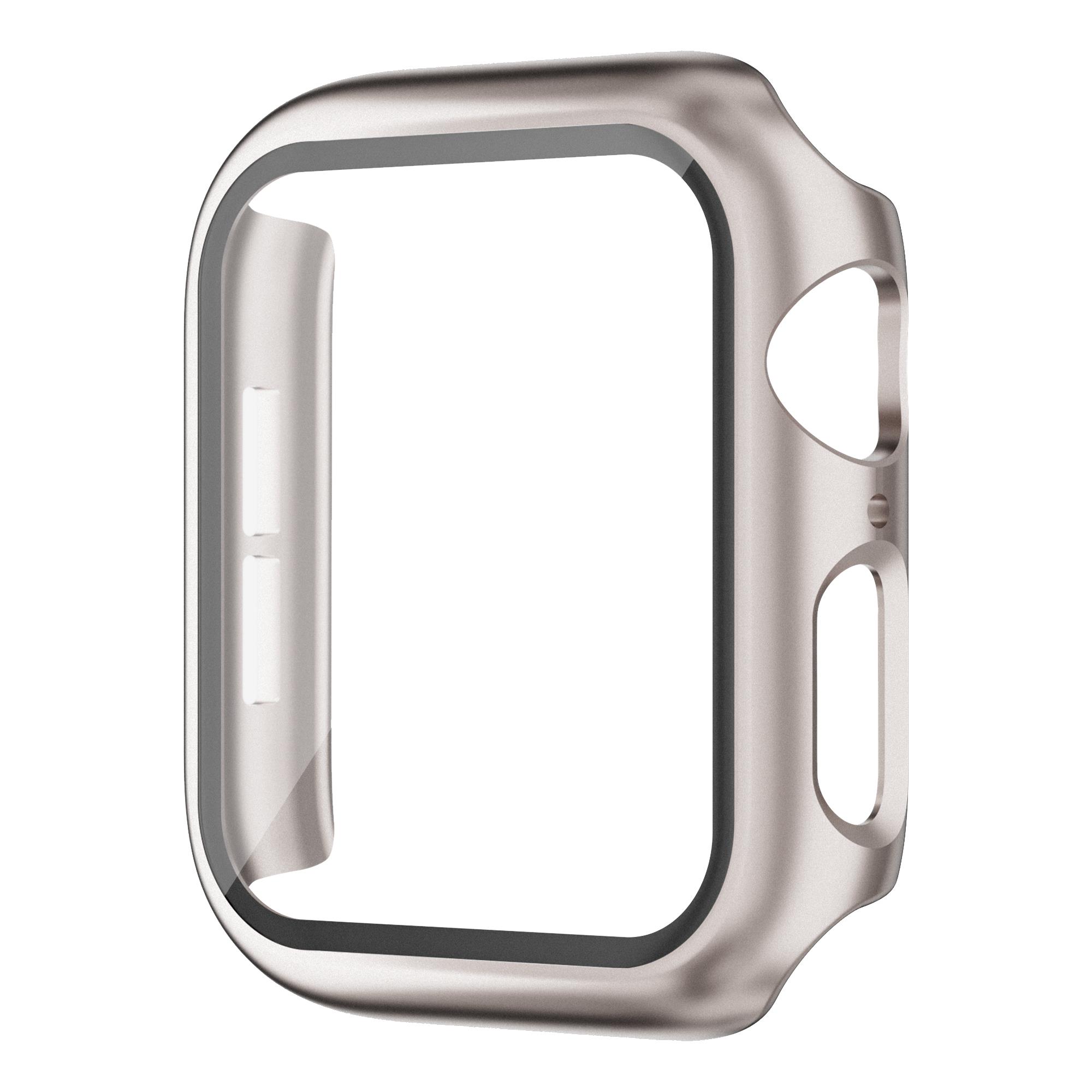 Glas + Cover Voor Apple Horloge case 46mm 44mm 40mm 45mm 41mm 42mm 38mm Screen Protector iwatch serie 10 9 8 7 6 5 3 SE Accessoires: Rood / 9 Inches