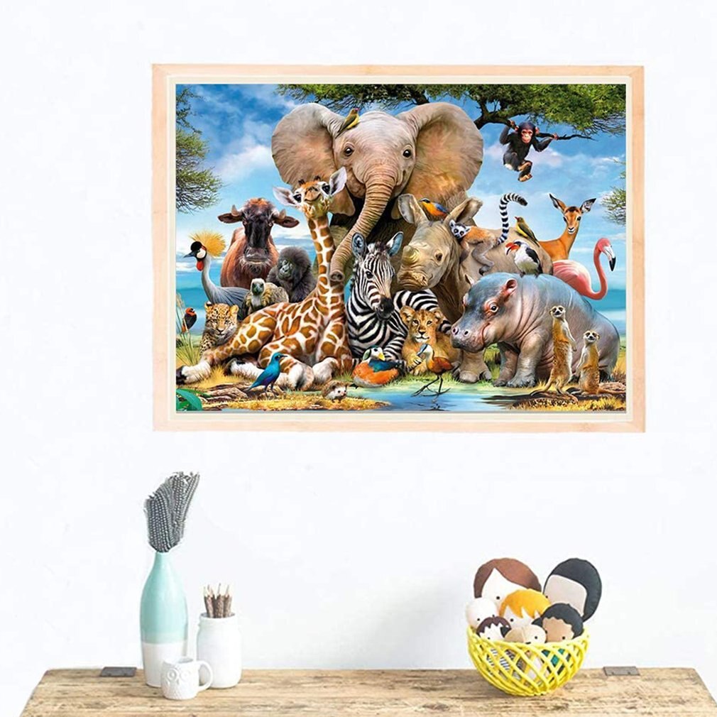 1000 Pcs Legpuzzels-Animal World, Educatief Intellectuele Decompressing Leuk Spel Voor Kinderen Volwassenen