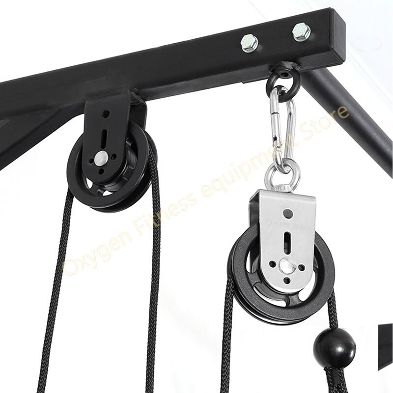 Fitness Pulley Cable System Aluminum Alloy Nylon Grooved Pulley Wall-mounted Rotating Silent Pulley DIY Lat Pulldown Attachments