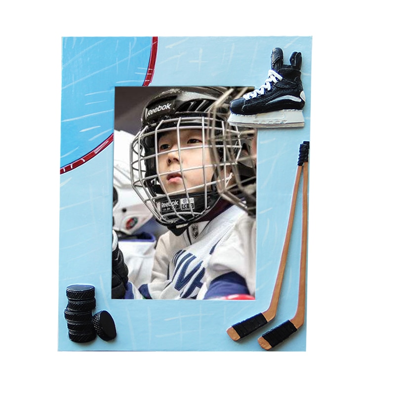 Hokej prezent dla fanów kreatywny 3D ulga ramka na zdjęcia hokej pamiątkowe prezenty na urodziny, boże narodzenie zachowaj rolka chłodząca za chwilę hokejowy