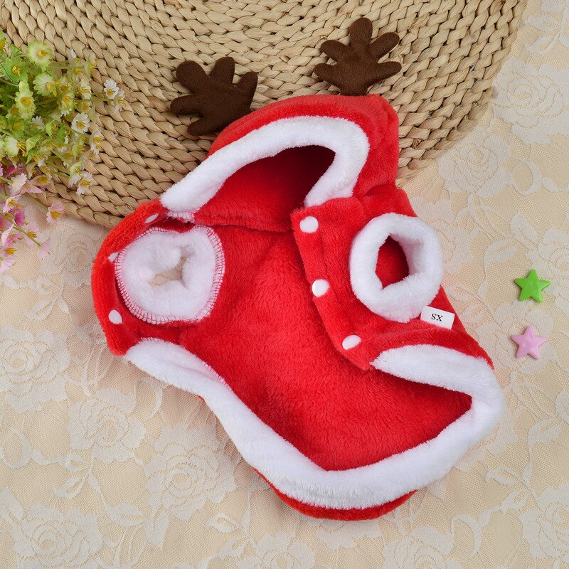 Traje para natal de cachorro, fantasia de cachorro, jaqueta quente para o inverno, gatinho, cachorro, animais de estimação, casaco pequeno, roupa para cachorro