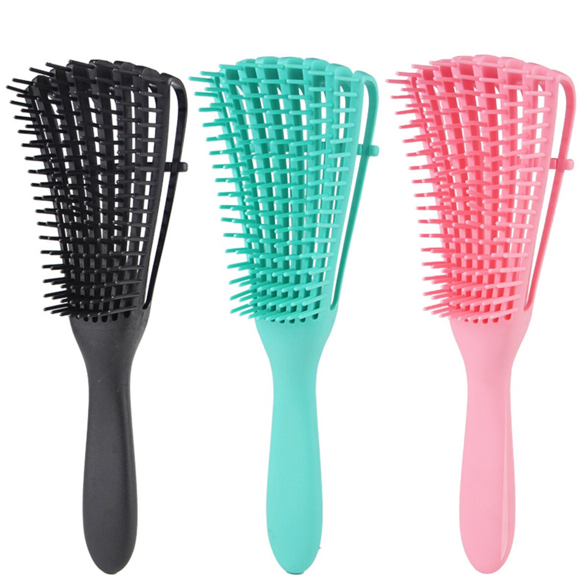 Cyan/Pink Hair Brush Scalp Massage Comb Women Detangle Hairbrush Comb Hairdressing Salon Styling Health Care Reduce Fatigue