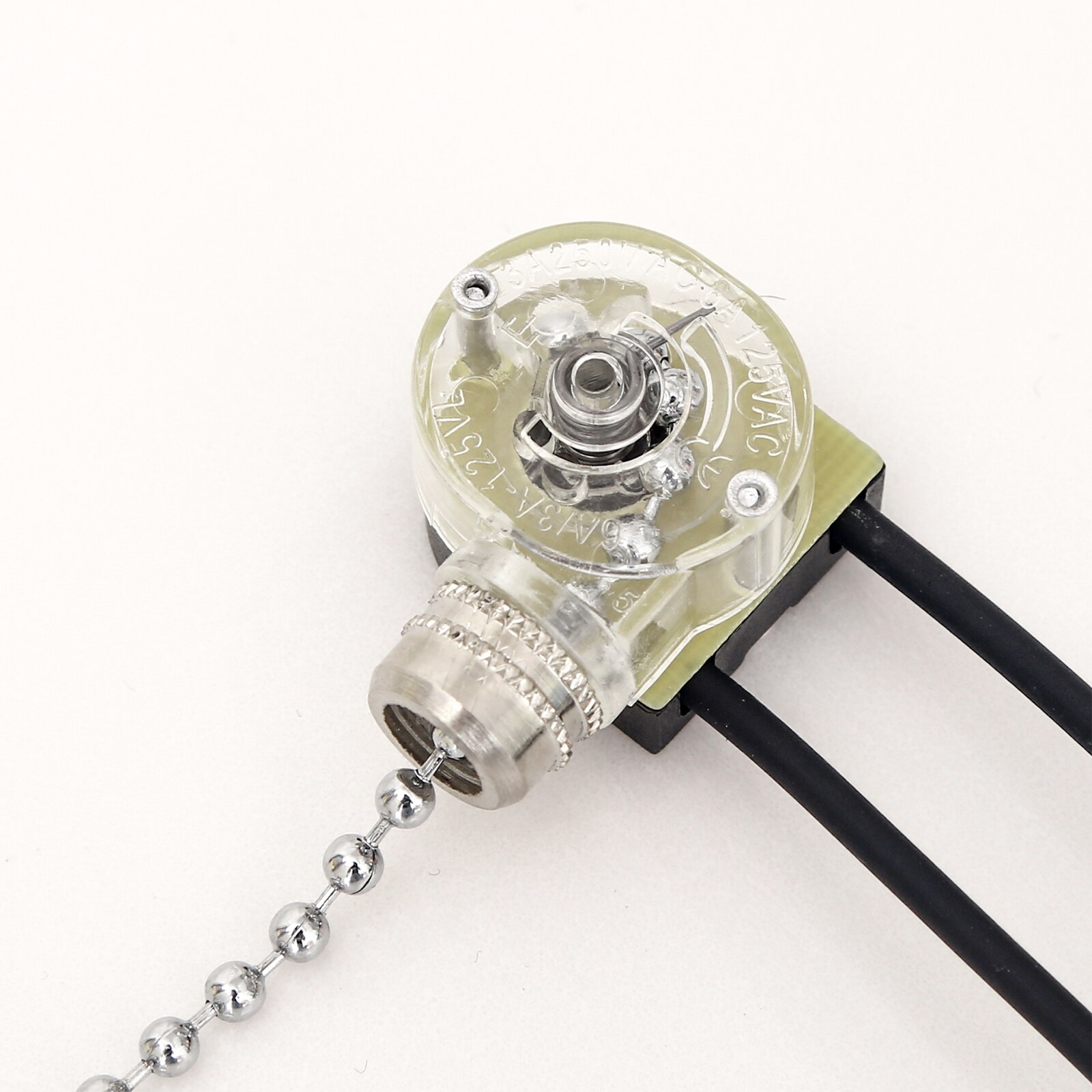 Home Pull Chain Switch Decor Ceiling Fan Light Wall Light Pull Switch Replace Pull Cord Chain Switch with Wooden Bead Pendant