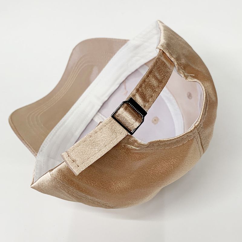 dla obu płci letnia satynowa czapka z daszkiem błyszcząca jednokolorowa 6 płyta ochronna powłoka chroniąca przed słońcem regulowana bejsbolówka osłona przeciwsłoneczna czapka z daszkiem