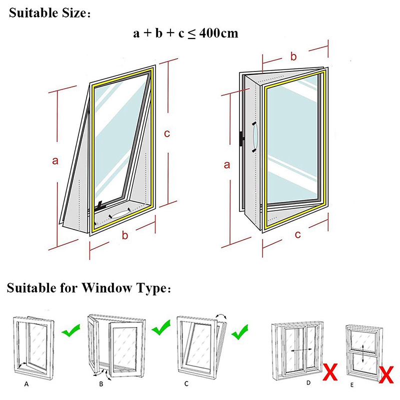 AirLock Window Seal for Portable Air Conditioner,400 Cm Flexible Cloth Sealing Plate Window Seal with With Zip and Adhesive Fast