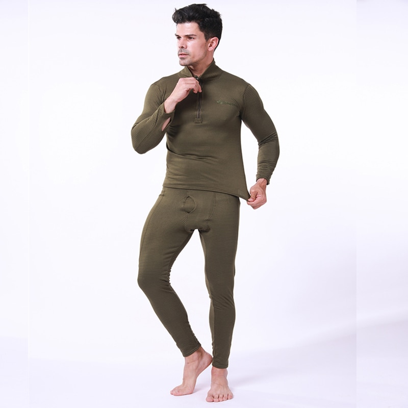 Topp vinter termisk undertøysett herre hurtigtørkende anti-mikrobiell stretch termoundertøy herre varm long johns fitness