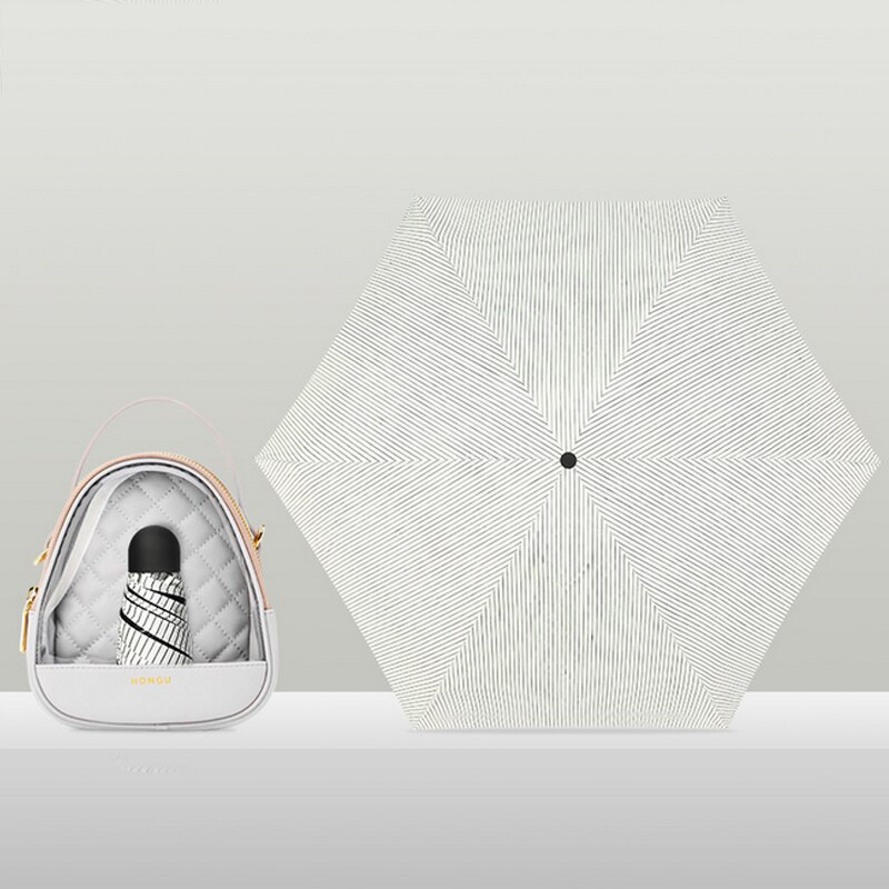 18cm Ultralight Mini Sunshade Umbrella Pocket Umbrella Black Plastic Sunscreen And UV Protection Female Folding Sun Umbrella: G20211373 S