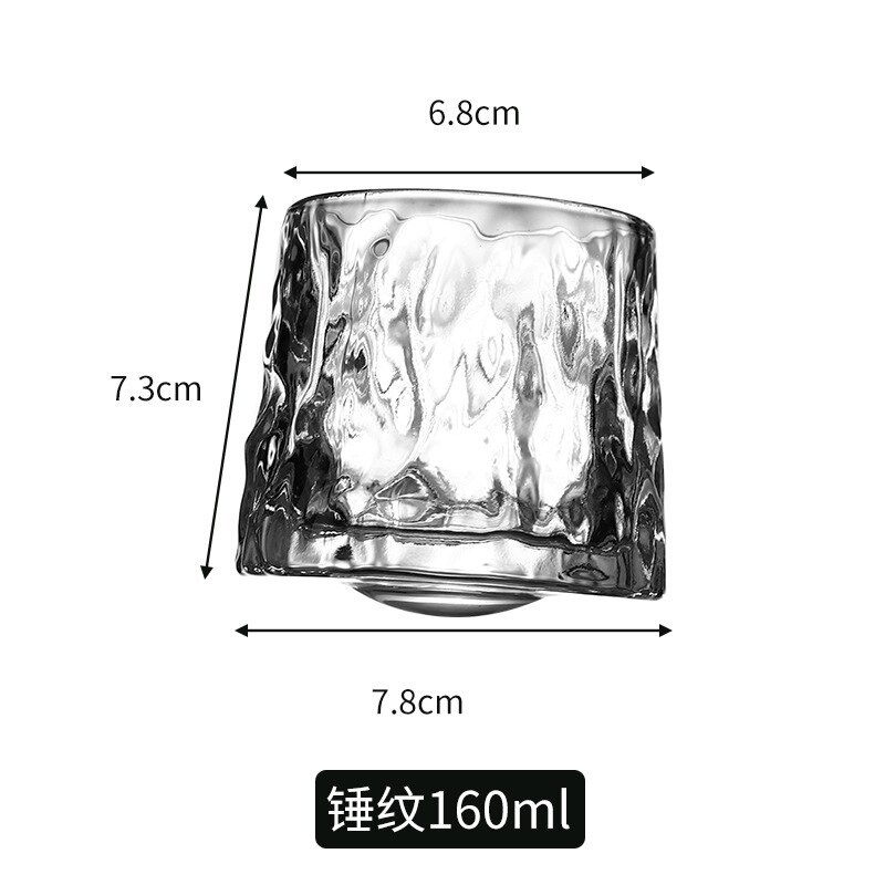 160ml Whisky Beer Glass Cup Wide Belly Whiskey Glass Drinking Tumbler Cocktail Wine Glass Whisky Brandy Cups: C