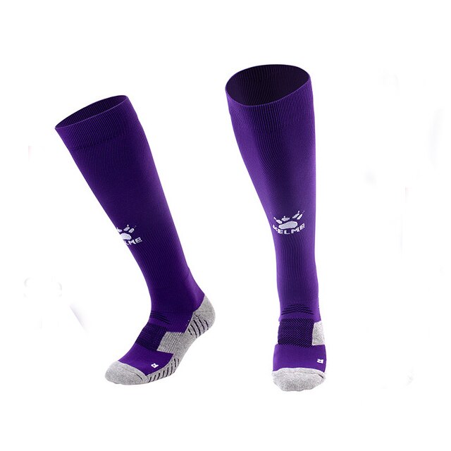 KELME Sport Socken Männer Fußball Socken Anti Slip Fußball Socken Baumwolle Strümpfe Gute Atmungsaktiv Männlichen K15Z908: L / Lila